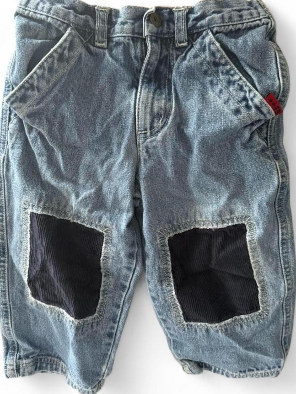 Boys Toddlers Faded Glory Patch Denim Jeans Sz 2T